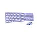 Tastiera e Mouse Wireless 6940056143587  (Layout Tedesco) Colore Lillà - Foto miniatura 3
