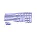 Tastiera e Mouse Wireless 6940056143587  (Layout Tedesco) Colore Lillà - Foto miniatura 4