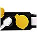 LPS255 prolunghe e multiple 1,5 m 5 presa (e) AC Esterno Nero, Giallo - Foto miniatura 5