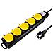 LPS255 prolunghe e multiple 1,5 m 5 presa (e) AC Esterno Nero, Giallo - Foto miniatura 1