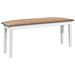 Panca 110 cm Bianco in Legno Massello di Hevea - Foto miniatura 1