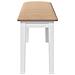 Panca 110 cm Bianco in Legno Massello di Hevea - Foto miniatura 3
