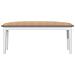 Panca 110 cm Bianco in Legno Massello di Hevea - Foto miniatura 8