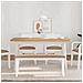 Panca 110 cm Bianco in Legno Massello di Hevea - Foto miniatura 9