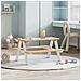 Tavolo per Bambini con Panche IRUN 90x79,5x50 cm Legno Massello - Foto miniatura 1