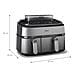 Friggitrice ad Aria NA555/00 Airfryer Serie 5000 con Doppio Cestello 9L e Cottura a Vapore Argento - Foto miniatura 2