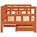 Divano Letto con Cassetti senza Materasso 90x200 cm Legno - Foto miniatura 6