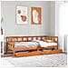 Divano Letto con Cassetti senza Materasso 90x200 cm Legno - Foto miniatura 7
