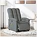 Poltrona Reclinabile Massaggio Elettrica Grigio Scuro Tessuto - Foto miniatura 2