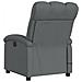 Poltrona Reclinabile Massaggio Elettrica Grigio Scuro Tessuto - Foto miniatura 5