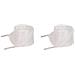 Lacci Per Scarpe In Organza Trasparente - 120 Cm White - Foto miniatura 1