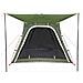 Tenda Campeggio 4 Persone Verde Rilascio Rapido Impermeabile - Foto miniatura 8