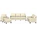 Set di Divani 4 pz con Cuscini crema in Similpelle - Foto miniatura 1