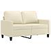 Set di Divani 4 pz con Cuscini crema in Similpelle - Foto miniatura 4