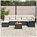 Set di Sofà da Giardino da 8 Pezzi  con Cuscini Nero Polyrattan, Sofà da Giardino per 2 Persone con Storage e Cuscini Nero Polyrattan - Foto miniatura 3