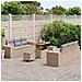 Set Divano Giardino  9 Pezzi con Cuscini Beige Rattan Poliacacia, Set Pranzo Giardino  3 Pezzi con Cuscini Beige Rattan Poliacacia - Foto miniatura 3