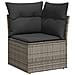 Set Divano da Giardino 6 pz con Cuscini Grigio in Polyrattan - Foto miniatura 4