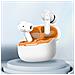 Auricolari Bluetooth Bianco-arancio Con Anc+enc A Sei Microfoni Per Chiamate Hd E Audio Spaziale White+orange - Foto miniatura 2
