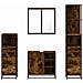 Set Mobili da Bagno 4 pz Rovere Fumo in Legno Multistrato - Foto miniatura 5