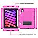 Custodia Per Ipad Mini 6 8.3"" Con Supporto E Alloggiamento Per Stilo Rosa - Foto miniatura 3