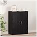 Armadio Ufficio Rovere Nero 60x32x77.5 cm Legno Ingegnerizzato - Foto miniatura 2