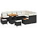 Set Divano da Giardino con cuscino 12 pcs Nero Poly Rattan - Foto miniatura 1