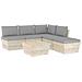 Lusso Casadino -  Set Divani Da Giardino Su Pallet 6 Pz Con Cuscini Legno Abete - Foto miniatura 1