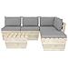 Lusso Casadino -  Set Divani Da Giardino Su Pallet 6 Pz Con Cuscini Legno Abete - Foto miniatura 2