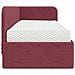 Cornice del letto ad angolo Rosso Vino 80 x 200 cm Tessuto - Foto miniatura 8