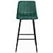 Sgabello Valora POZZA in velluto verde scuro con gambe nere per cucina x3 - Foto miniatura 3