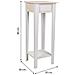 Supporto Per Vaso In Legno Bianco 30x30x80 - Foto miniatura 6