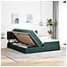 Letto con luci a strisce a LED Verde Scuro 200 x 200 cm Velluto - Foto miniatura 5
