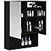 Mobiletto per specchio da bagno Rovere Nero 50 x 14,5 x 70 cm - Foto miniatura 3