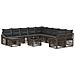 Set Divano da Giardino 12 pcs Grigio polyrattan - Foto miniatura 1