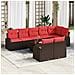 Set Divano da Giardino 9 pcs Marrone polyrattan - Foto miniatura 2