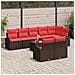 Set Divano da Giardino 9 pcs Marrone polyrattan - Foto miniatura 3