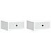 Armadio da Notte con cassetto 2 pcs Bianco 49 x 34,5 x 20 cm - Foto miniatura 1