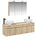Set di Armadi da Bagno 4 pcs Rovere Sonoma Legno ingegnerizzato - Foto miniatura 1