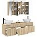 Set di Armadi da Bagno 4 pcs Rovere Sonoma Legno ingegnerizzato - Foto miniatura 3