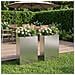 Vaso da giardino 2 pz Argento 40 x 20 x 75 cm Acciaio Inox - Foto miniatura 2
