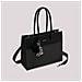 borsa tote con charm e cuore NERO - Foto miniatura 4