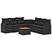 Set di divani 8 pz Nero Rattan sintetico e Acciaio - Foto miniatura 1