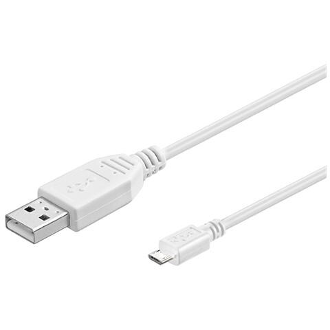 ICOC MUSB-A-018W - Cavo USB 2.0 A / Micro B 1,8m Bianco - Foto 1