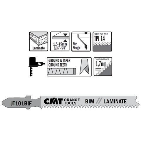 5 Lame Seghetto X Laminato Bim 83x1.7x15tpi (diritto / fine) Jt101bif-5 - Foto 1