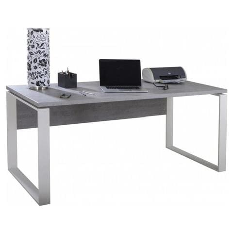 Scrivania Disegno Cm 170x80x74.5 Legno Grigio Con Gambe Metallo Bianco - Sr4816k56205 - Foto 1