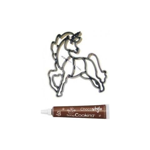 Tagliabiscotti Unicorno + Penna Alimentare Al Cioccolato - Foto 1