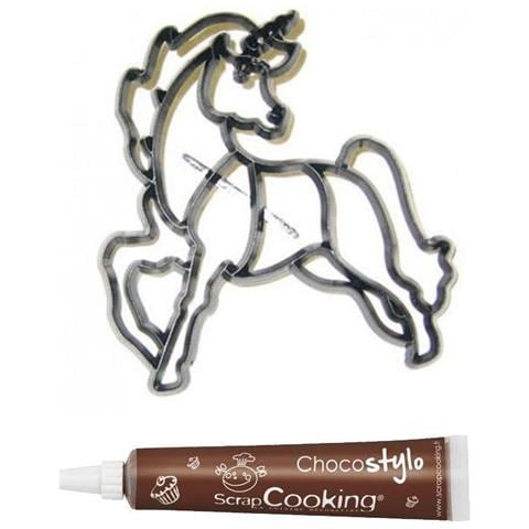 Tagliabiscotti Unicorno + Penna Alimentare Al Cioccolato - Foto 2