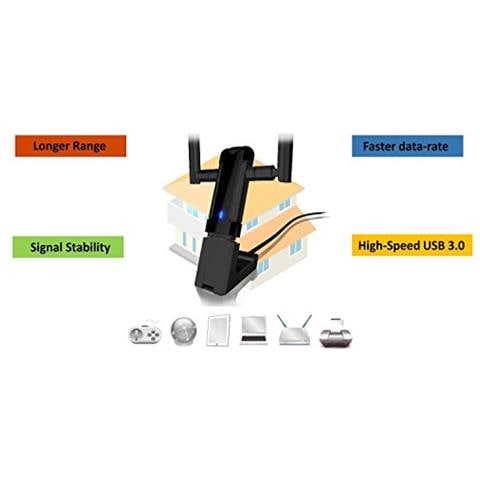 Awus036ac Adattatore Di Rete Usb, Wifi, 2,45 Ghz, 2 X Antenna) - Foto 2