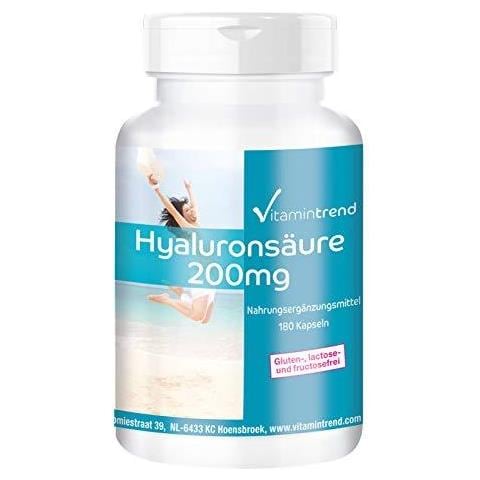 Acido Ialuronico 200mg - 180 Capsule - Vegan - Altamente Dosati - Foto 1