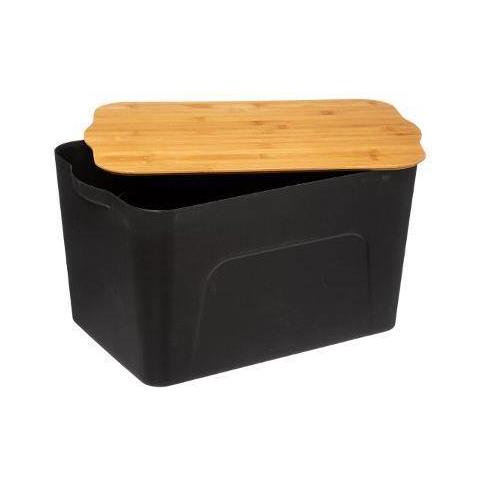 Scatola In Plastica Con Coperchio In Bambù, 24 Litri - Foto 2